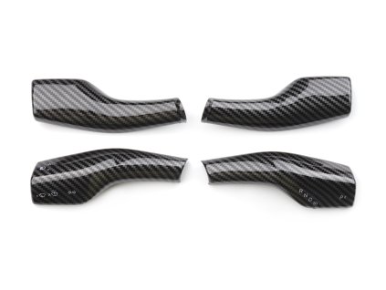 Dekorationsset für Model Y/3 Schalthebel mit Karbonfaser-Muster (2 Stück, schwarz) Elvix