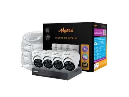 Zestaw POE 4CH IP KIT 5MP 4xTurret Myers