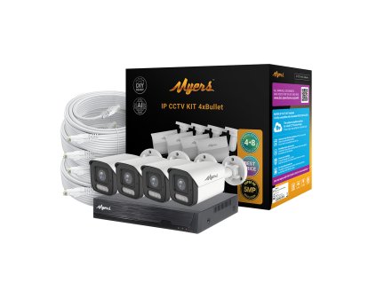 Zestaw POE 8CH IP KIT 5MP 4xBullet Myers