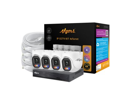 POE kit 4CH IP KIT 8MP 4xTurret FADA Myers