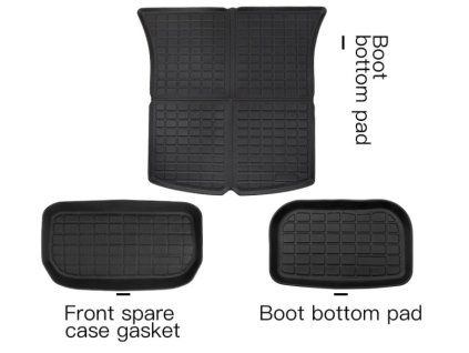 Front and Rear Trunk Mat Set for Tesla Model Y Cushion Model Y front trunk (3 pcs set) Elvix