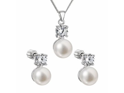 881 2 881 perlova souprava vcetne retizku z ricnich perel bila 29002 1