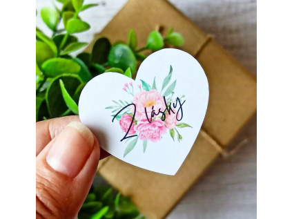 Samolepky - Z lásky srdíčko