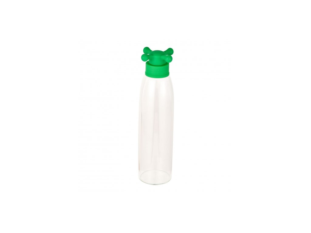 Láhev z borosilikátového skla s zeleným víčkem United Colors of Benetton 500 ml