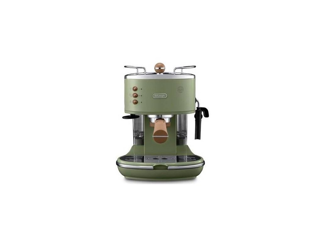 Pákový kávovar Espresso De'Longhi Icona Vintage ECOV 311.GR / 1050 W / 15 barů / 1,4 l / parní tryska / zelená