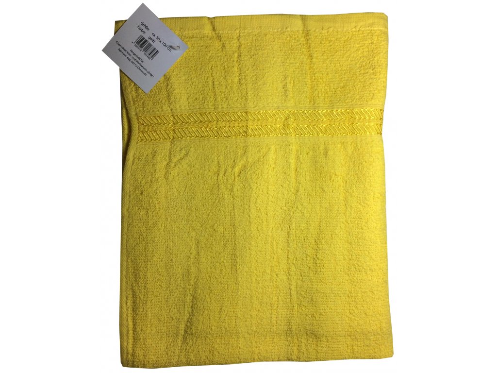 EmaHome - Ručník 50x100 cm bavlna / žlutý