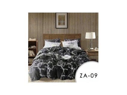 Sada 3 ks ložního povlečení EmaHome - černý mramor / 200 x 220 cm / 2x 70 x 80 cm / ZA-09