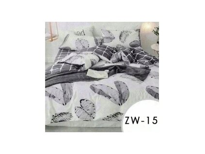 Sada 3 ks ložního povlečení EmaHome - šedé/bílé / 200 x 220 cm / 2x 70 x 80 cm / ZW-15
