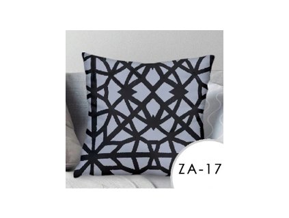 Povlak na polštář EmaHome se vzorem - černá/šedá / 40x40 cm / ZA-17