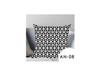Povlak na polštář EmaHome se vzorem - černá/bílá / 40x40 cm / AN-08