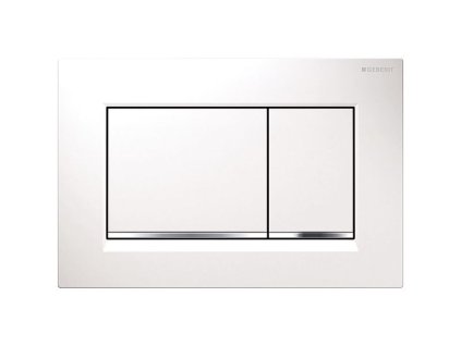 Ovládací tlačítko Sigma 30 Geberit, 2-objemové splachování / bílá / chrom