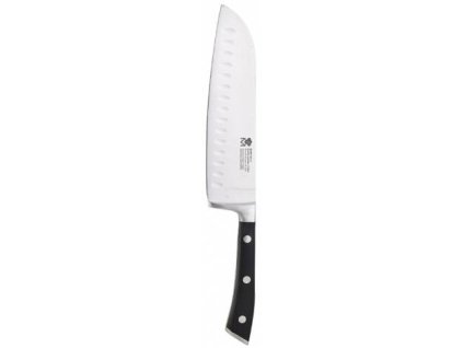 Kuchyňský nůž Masterpro Santoku z nerezové oceli / 17,5 cm / černá