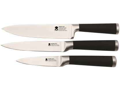 Sada tří kuchyňských nožů Masterpro / kuchařský nůž 20 cm / víceúčelový nůž 12,5 cm / loupací nůž 8,75 cm
