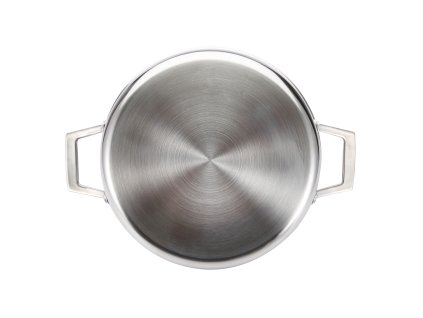 Servírovací pánev z nerezové oceli Hi-Tech 3 Masterpro / 24 x 6,5 cm / stříbrná