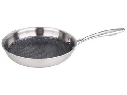 Pánev z nerezové oceli Hi-Tech 3 Masterpro / Ø 20 x 4,2 cm / stříbrná