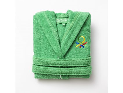 Dětský župan United Colors of Benetton 100% bavlna / zelená / 7-9 let Unisex