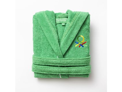 Dětský župan United Colors of Benetton 100% bavlna / zelená / 7-9 let Unisex