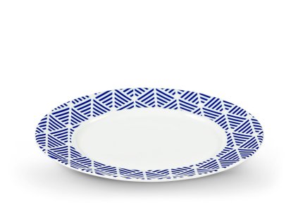 LIVIDUS Dezertní talíř / pr. 19 cm / bílá/modrá