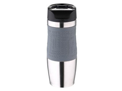 Láhev na pití z nerezové oceli Bergner 400 ml / šedo-stříbrná