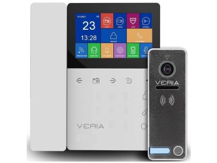 Dveřní videotelefon VERIA set videotelefonu VERIA 7043B + VERIA 230 / bílý