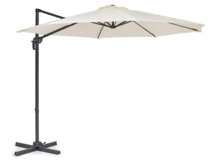 Slunečník Blumfeldt Belo Horizonte, 292 cm, polyester, UV 30, nepromokavý / krémová