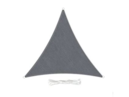 Trojúhelníková sluneční clona Blumfeldt , 3 × 3 × 3 m, polyester, prodyšná / šedá