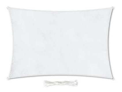 Obdélníková sluneční clona Blumfeldt, 2 x 4 m, polyester, prodyšná / bílá