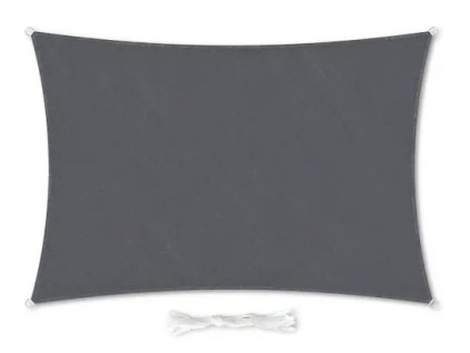 Obdélníková sluneční clona Blumfeldt, 2 x 4 m, polyester, prodyšná / tmavě šedá