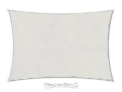 Obdélníková sluneční clona Blumfeldt, 2 x 4 m, polyester, prodyšná / krémová