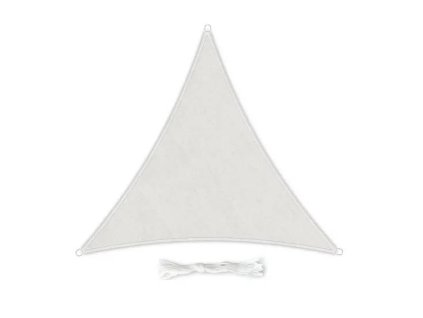 Trojúhelníková sluneční clona Blumfeldt, 3 × 3 × 3 m, polyester, prodyšná / krémová