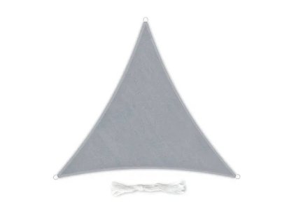 Trojúhelníková sluneční clona Blumfeldt, 3 x 3 x 3 m, polyester, prodyšná / světle šedá