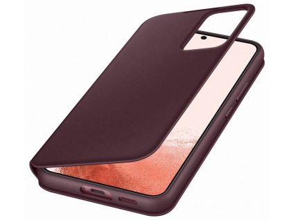 Pouzdro na mobil flipové Samsung Clear View na Galaxy S22+ / EF-ZS906CEE / Vínová