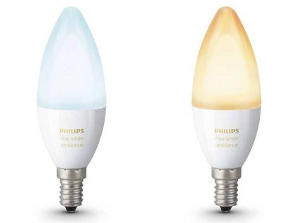 Žárovka LED Philips Hue 6W, E14, White Ambiance (2ks) (8718696695265)