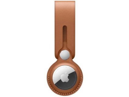 Kožené poutko Apple AirTag pro lokalizační přívěšek / sedlově hnědá