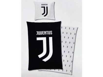 Ložní povlečení Allegro 65 x 65 / 140 x 200 cm Juventus 100% bavlna / černá / bílá