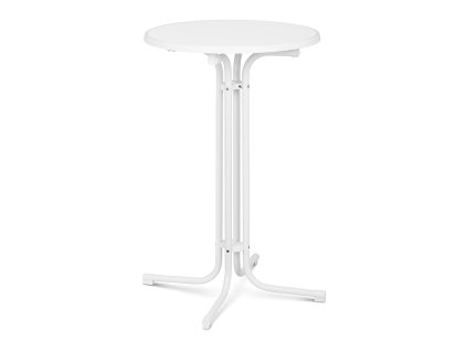 Skládací koktejlový stůl Royal Catering RC-BIS70FW / Ø 70 cm / bílá