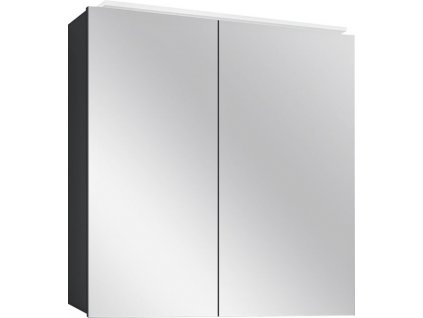 Nástěnná LED zrcadlová skříňka ALUMINIO / IP24 / 6W / hliník / 378 lm / 240 V / 60 x 60 x 11 cm / černá