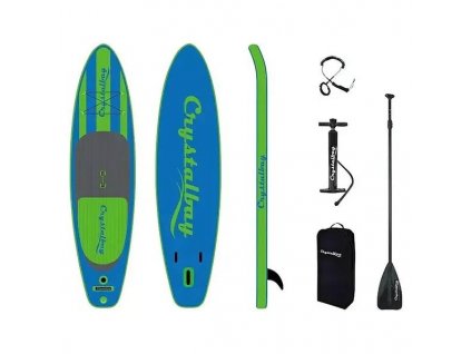 Paddleboard SUP Crystal Bay 285 / 285 × 71 × 12 cm / nosnost 90 kg / zelenomodrá