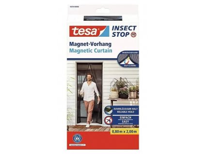 Magnetický závěs proti hmyzu Tesa Insect Stop / 80 x 200 cm / polyester / černá