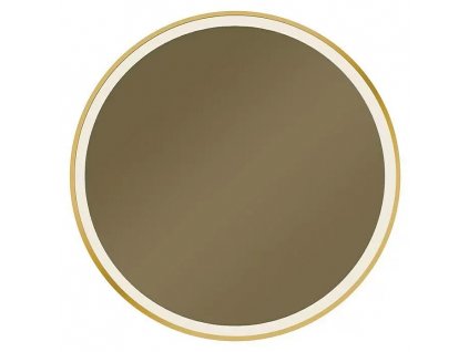 Kulaté zrcadlo s LED osvětlením DSK Desire / Ø 55 cm / 15 W / hliník / bronz