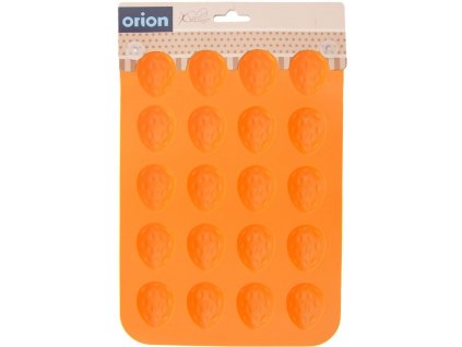 Silikonová forma na ořechy Orion / 20 ks / -40 °C / +220 °C / oranžová