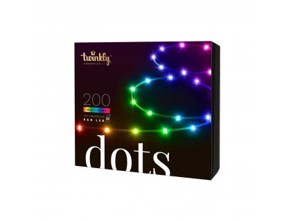 Chytrý světelný LED bodový pásek Twinkly DOTS / 200 LED / 10 m / venkovní i vnitřní / Wi-Fi / vícebarevná