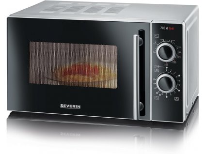 Mikrovlnná trouba Severin MW 7875 / 700 W / 20 l / 9 úrovní výkonu / gril / stříbrná