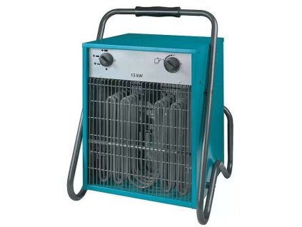 Stavební ohřívač 400 V / 4 stupně / 15000 W / kov / černá/modrá