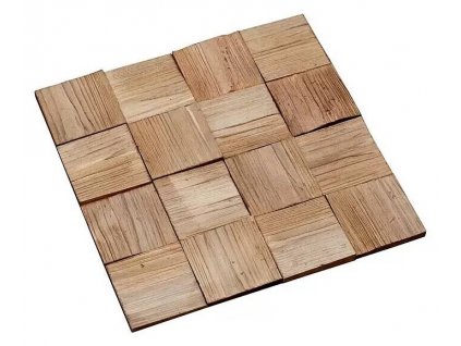 Dřevěný panel Quadro III / borovice / čtverec / 38 x 38 cm / tloušťka 6 - 14 mm / 0,58 m²