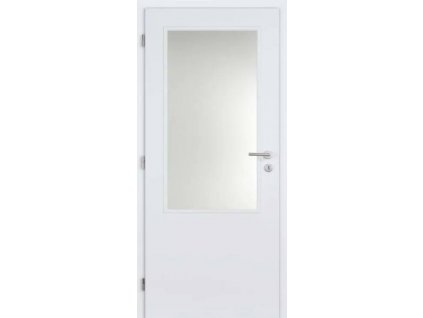 Interiérové dveře Doornite Basic / 2/3 sklo / 70 cm / levé / lakované / papírová voština / bílá