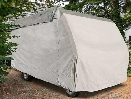 Ochranný kryt na obytný vůz Calima / 650 x 235 x 270 cm / prodyšná 4vrstvá textilie / šedá