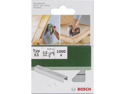 Spona do sponkovacího kladiva Bosch Typ 53 / 1000 ks / délka 10 mm / stříbrná