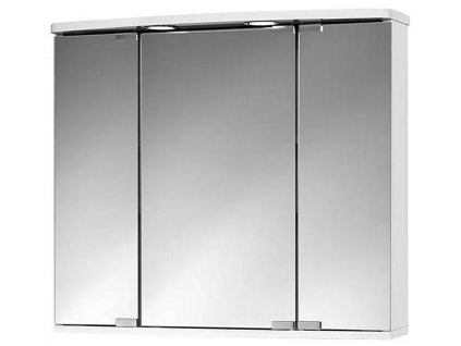 Koupelnová zrcadlová skříňka s LED osvětlením Jokey Doro / 67,4 x 60 x 22 cm / 240 lm / 4 W / MDF / 3 dveře / zásuvka / vypínač / bílá