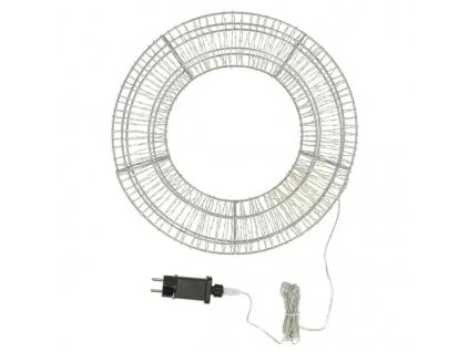 Světelná LED dekorace "Věnec" / 1500 LED / 40 × 9 cm / teplá bílá